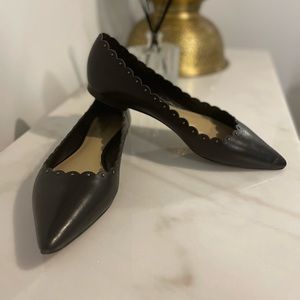 Coach scallop trim pointed-toe flats